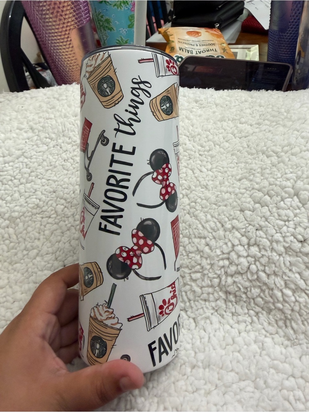 🎀☕ Homemade Minnie Mouse “Favorite Things” Tumbler ❤️✨